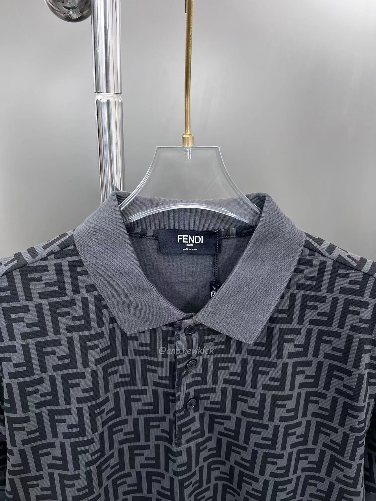 Fendi Ff Black Polo T Shirt (4) - www.newkick.vip